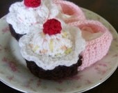 Download Now - CROCHET PATTERN Lil' Cupcake Baby Shoes - Pattern PDF
