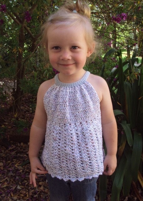 Download Now - CROCHET PATTERN Pleated Halter Top - Pattern PDF