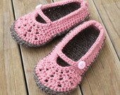 Download Now - CROCHET PATTERN Youth Crochet Basics Mary Janes Slippers - Pattern PDF