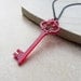 Red skeleton Key Necklace