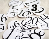 Black Number Tags 1-31