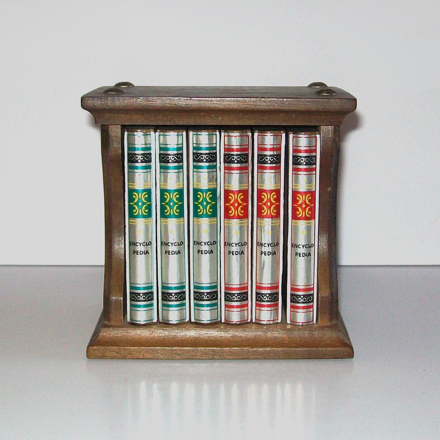 1960s coasters / 60s coaster set / mid-century / Encyclopedia Set of Six Coasters