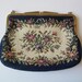 Vintage SPARKLE Floral Petit Point Tapestry Purse