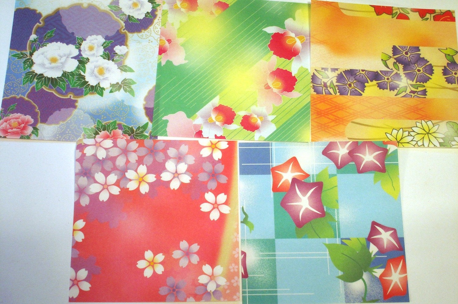 Chiyogami Floral  Paper Set