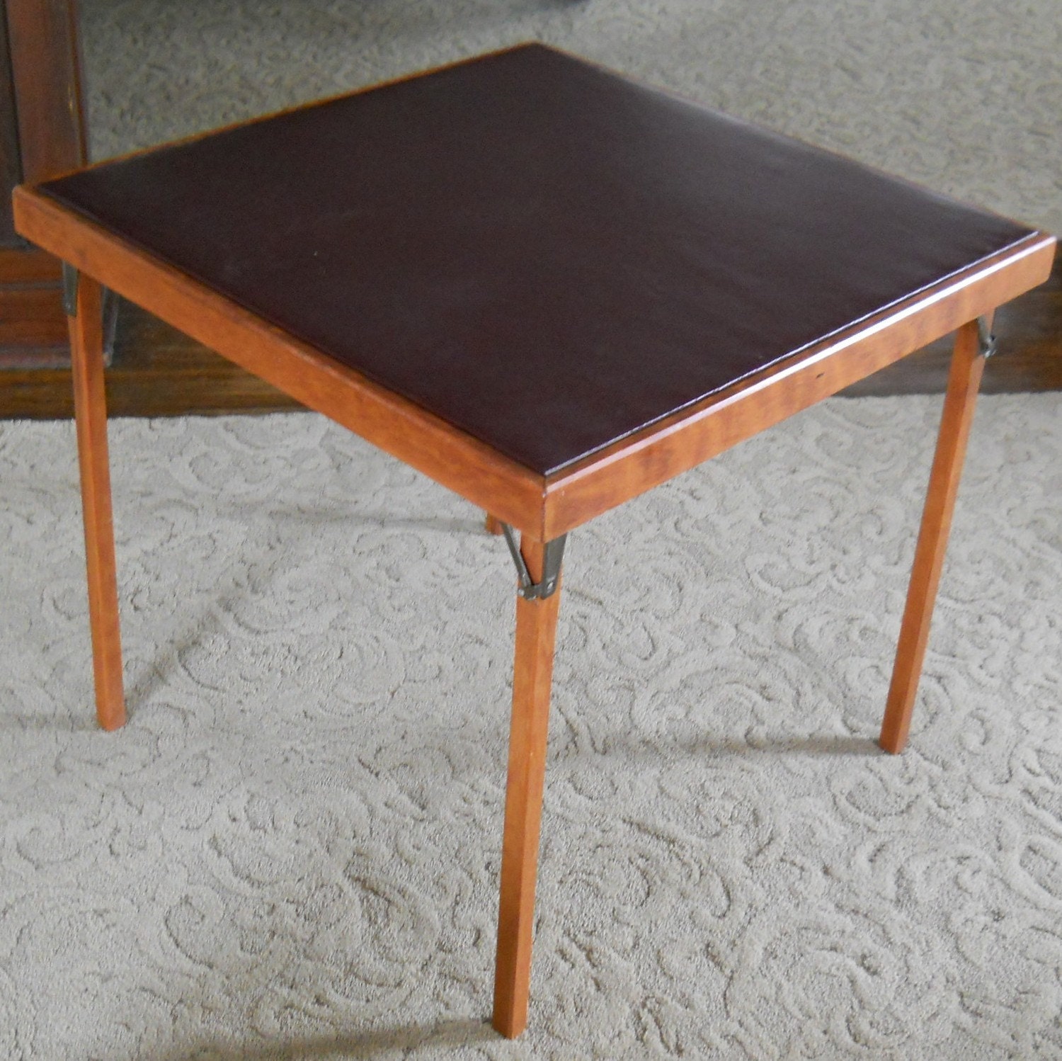 Vintage Wood Folding Card Table by lisabretrostyle2 on Etsy