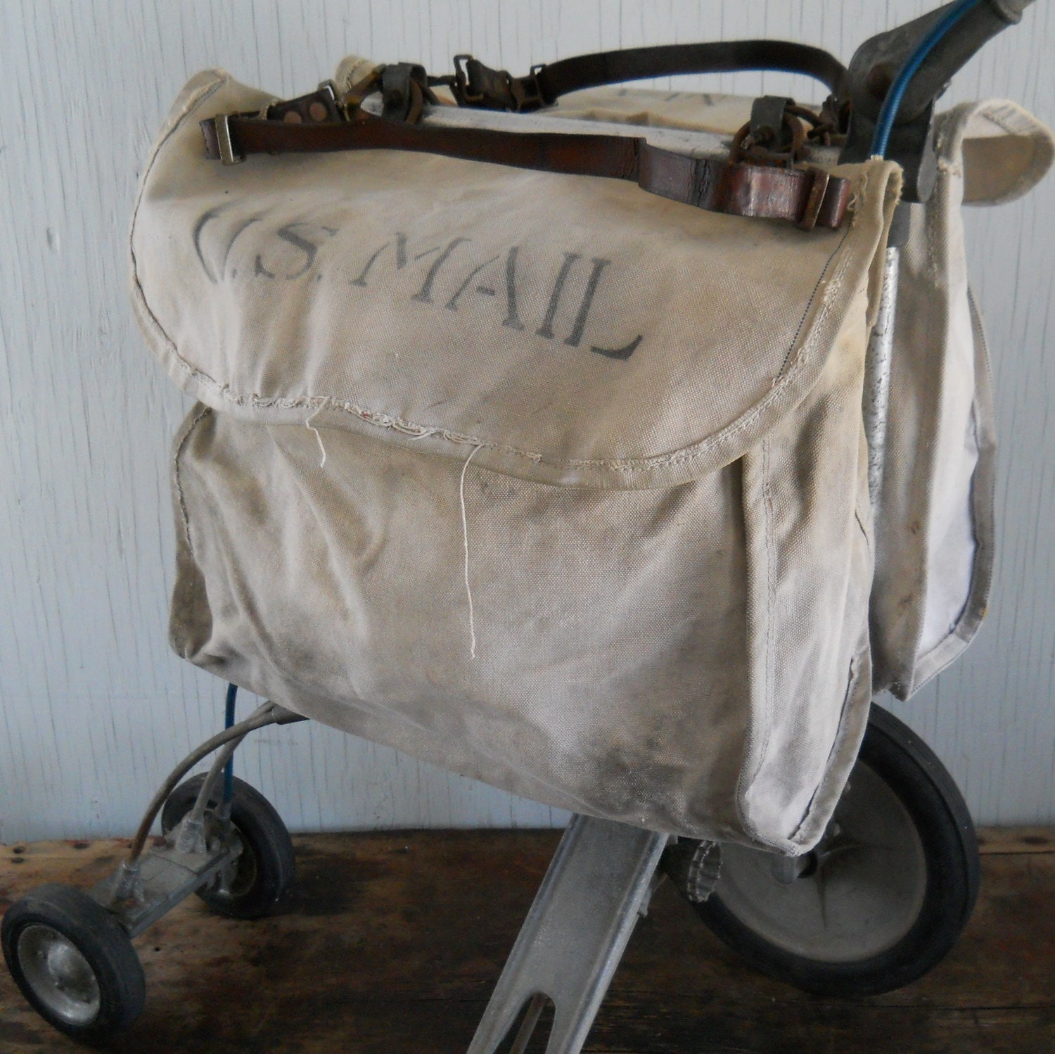 Vintage US Mailman's Caddy with 2 Canvas Mail by lisabretrostyle2