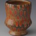 Ceramic Cup, Spotted Orange and Black Shino Yunomi