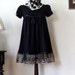 SWEET BLACK MODERN ROMANTIC BABY DOLL tunic dress top and VINTAGE LACE