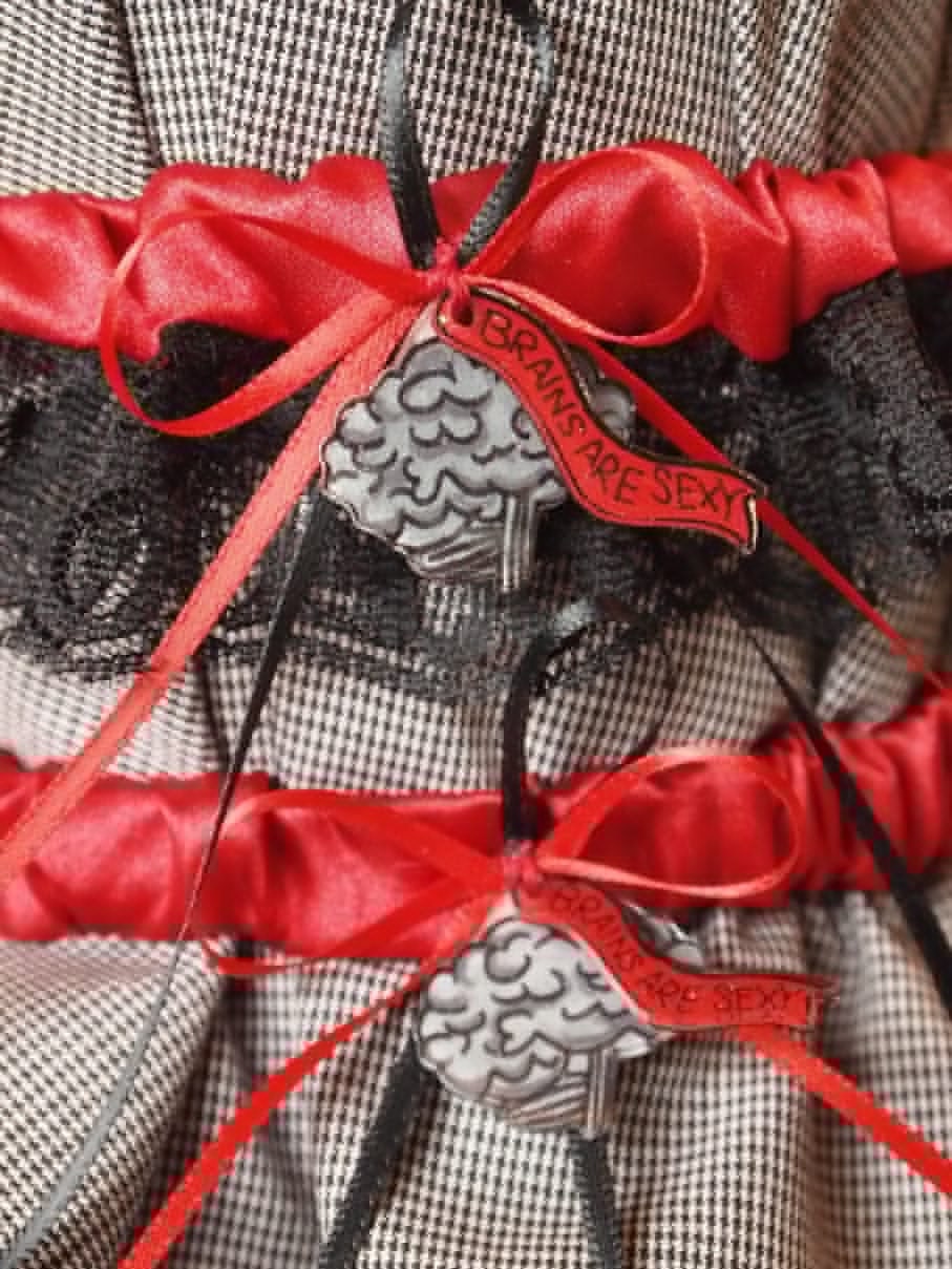 Brains Are Sexy Garter and Toss Garter Combo