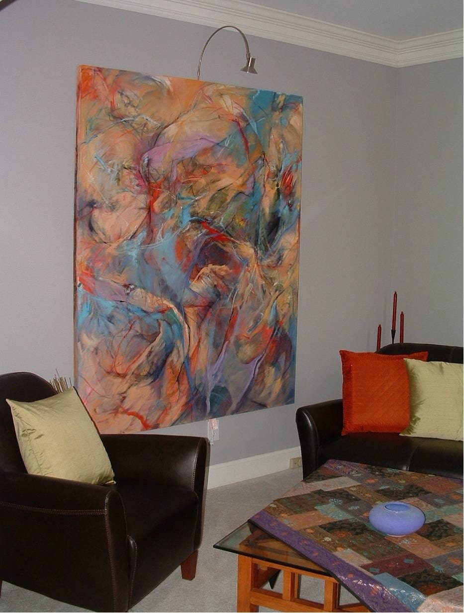 Very Large Original Abstract Painting Wall Size - Fine Art Inspired by Dance