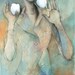 Tranquility, Spirit, Peace - White Doves on her shoulders - Large Open Edition Print -