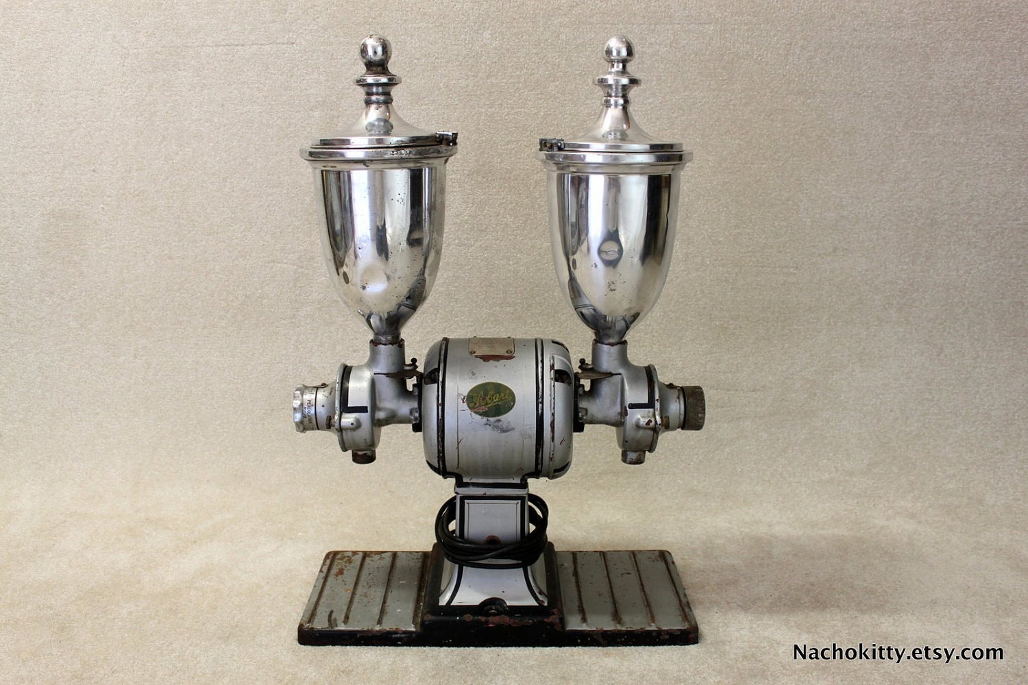 Hobart Coffee Grinder, Vintage Double Hopper Design