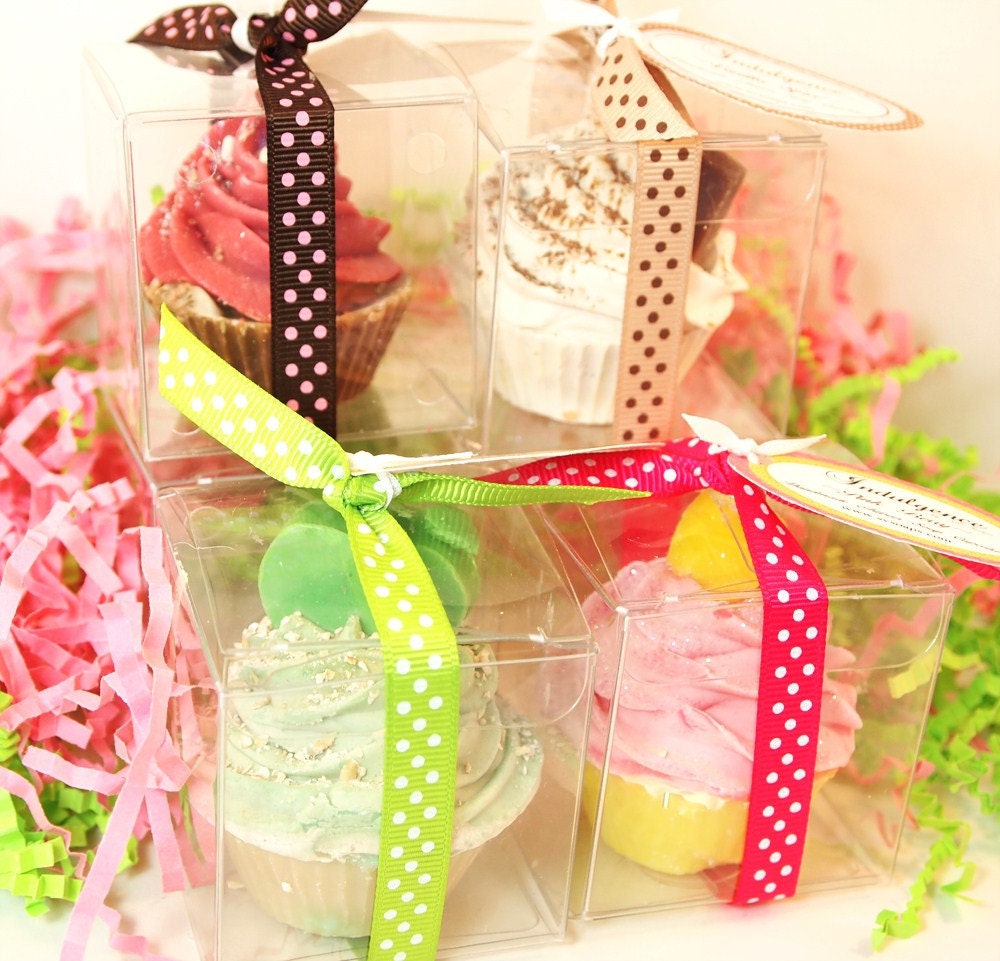 Raspberry Chocolate Truffle Mini Handmade Artisan Soap Cupcake