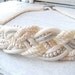 Vintage Creme Goddess Braided Belt with Pearls