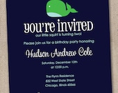 Printable Whale Birthday Party Invitations for Children