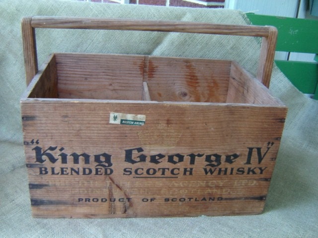 Vintage Scotch Whiskey Whisky Wood Crate Scotland