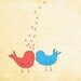 Baby Nursery Wall Art - 8x10 Illustration Art Print - Better Place - Love, Couple, Nursery, Bird, Baby, Nursery Decor