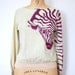 70s top / 1970s animal print blouse / Zebra Stripes