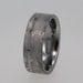 Meteorite Ring Tungsten Wedding Band inlaid with solid Gibeon Meteorite - 8mm
