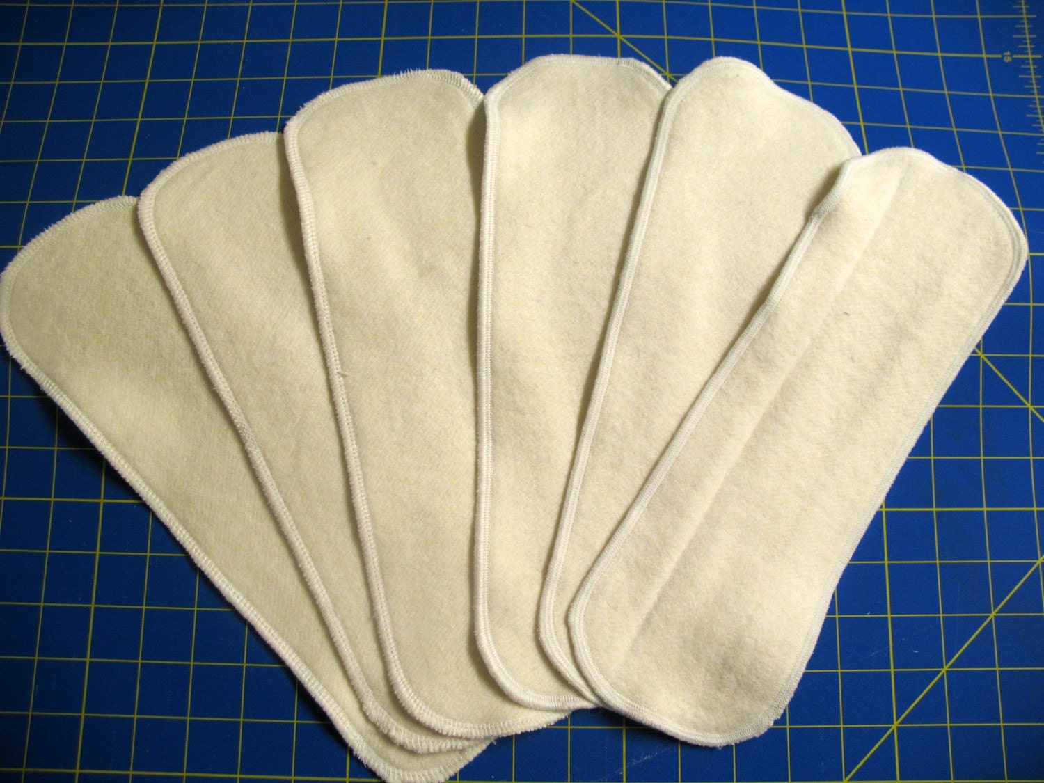5 Organic Cotton/Hemp Diaper Inserts Doublers 12 x 4