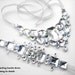 Crystal AB Necklace, Rhinestone Bib Necklace, Bridal Jewelry, Clear Rhinestone Necklace