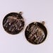 ANIMAL / ELEPHANT- Antique Gold-tone Round Hammered Elephant Charms