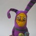 Fred and his egg pile ooak art doll EAster Bunny