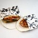 6 Reusable Eco Sandwich/Snack Bags - Completely Organic Cotton - Choose your colors and sizes - Back to School