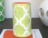 Number 6 Vase in Hampton Links Light Chartreuse
