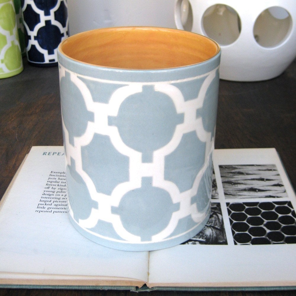 Utensil Holder in Hampton Links Slate Colorway