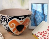 Small Bee Bowl Ikat in Tangerine