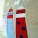 Nautical Lighthouse Cushion cover in natural linen