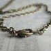 Antique Bronze Cross Chain Necklace - 19 inches - pendant ready