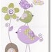 Nursery art print, nursery decor, baby nursery print, kids art, kids room decor, nursery wall art, bird nursery, Purple, Tendresse 8x10