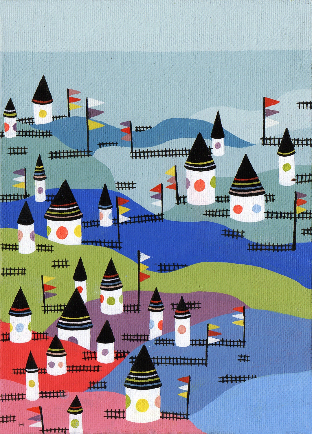 White Houses - Original Painting