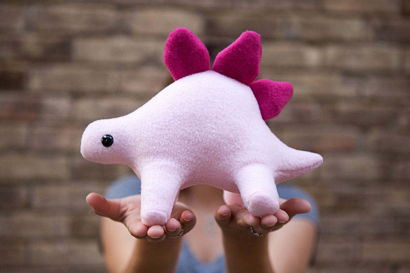 pink dinosaur plush