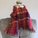 SALE vintage 1970s CHERRY BLOSSOM scarf, hand woven