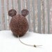 Mouse Plush Wool Folk - Pocket Mouse - Cognac