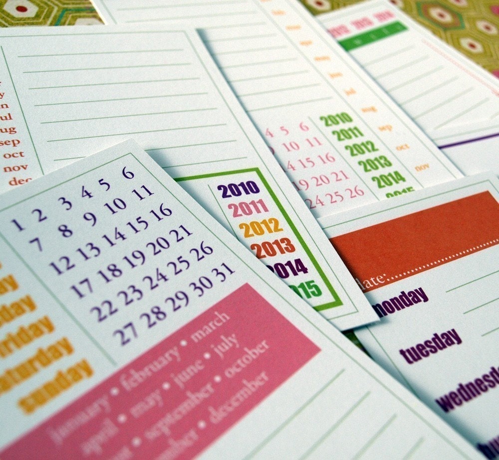 Calendar Journaling Tags - It's a Date