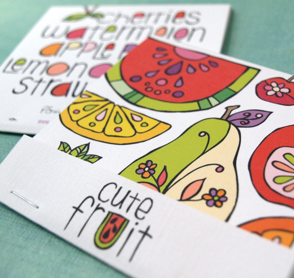Fruit Matchbook Notebook - Cute Fruit