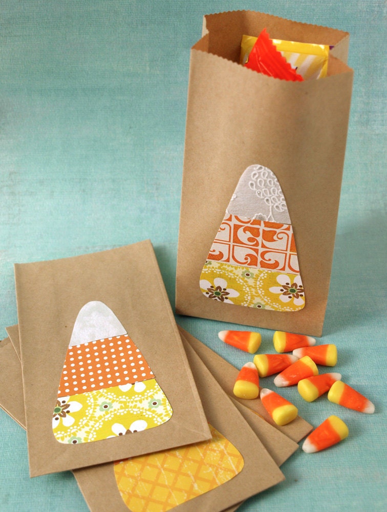 Halloween Treat Bags - Candy Corn Design