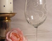 painted white Bride wine glass - perfect for bridal shower or bachelorette party - ready to be personalized