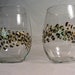 leopard wine glasses - perfect for a birthday gift or bridesmaids