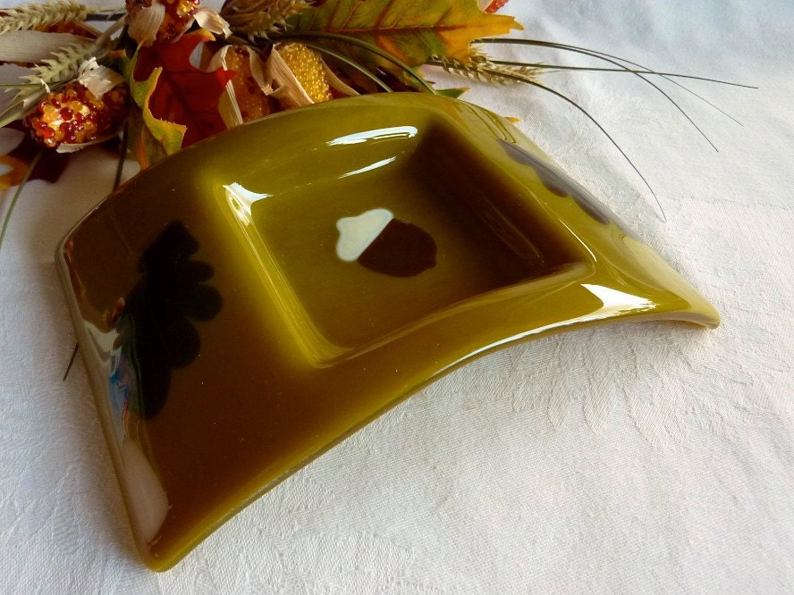 Glass Candle Bridge in Autumn Golden Green