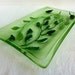 Green Leaves and Vines Glass Platter