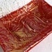 Red and Gold Glass Soap Dish