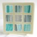 Fused Glass Art Plate in Shades of Aqua and Gray