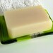 Spring Green Glass Soap Dish