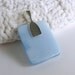 Pale Blue and Silver Glass Pendant