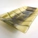 Rectangular Fused Glass Dish in French Vanilla, Brown and Aqua